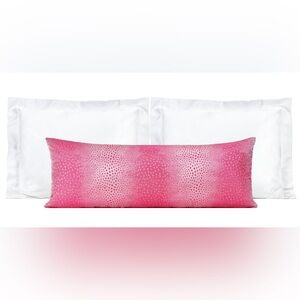 18x48 XL Lumbar Hot Pink Lizard Print Lumbar Pillow, 14x48, Bedroom Decor